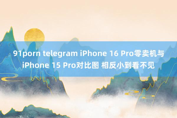 91porn telegram iPhone 16 Pro零卖机与iPhone 15 Pro对比图 相反小到看不见