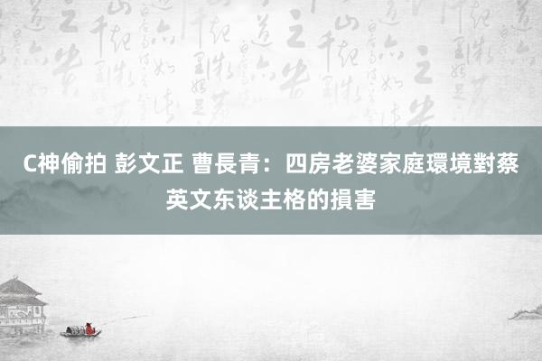 C神偷拍 彭文正 曹長青：四房老婆家庭環境對蔡英文东谈主格的損害