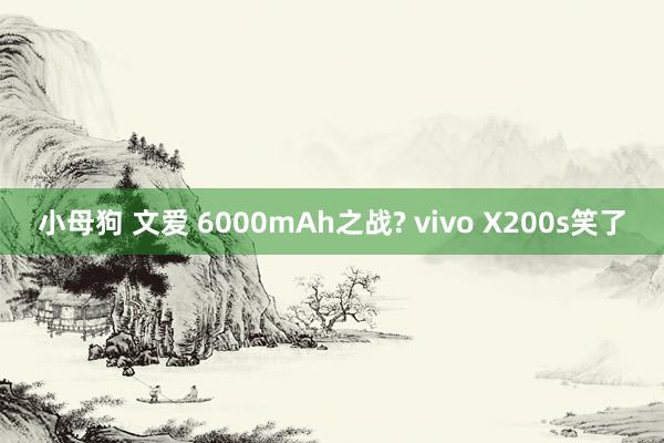 小母狗 文爱 6000mAh之战? vivo X200s笑了